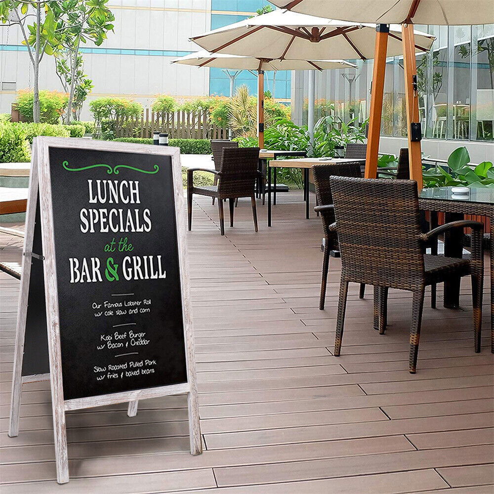 Sturdy Floor Standing A-Board Frame Pavement Sign Shop Home Chalkboard Display