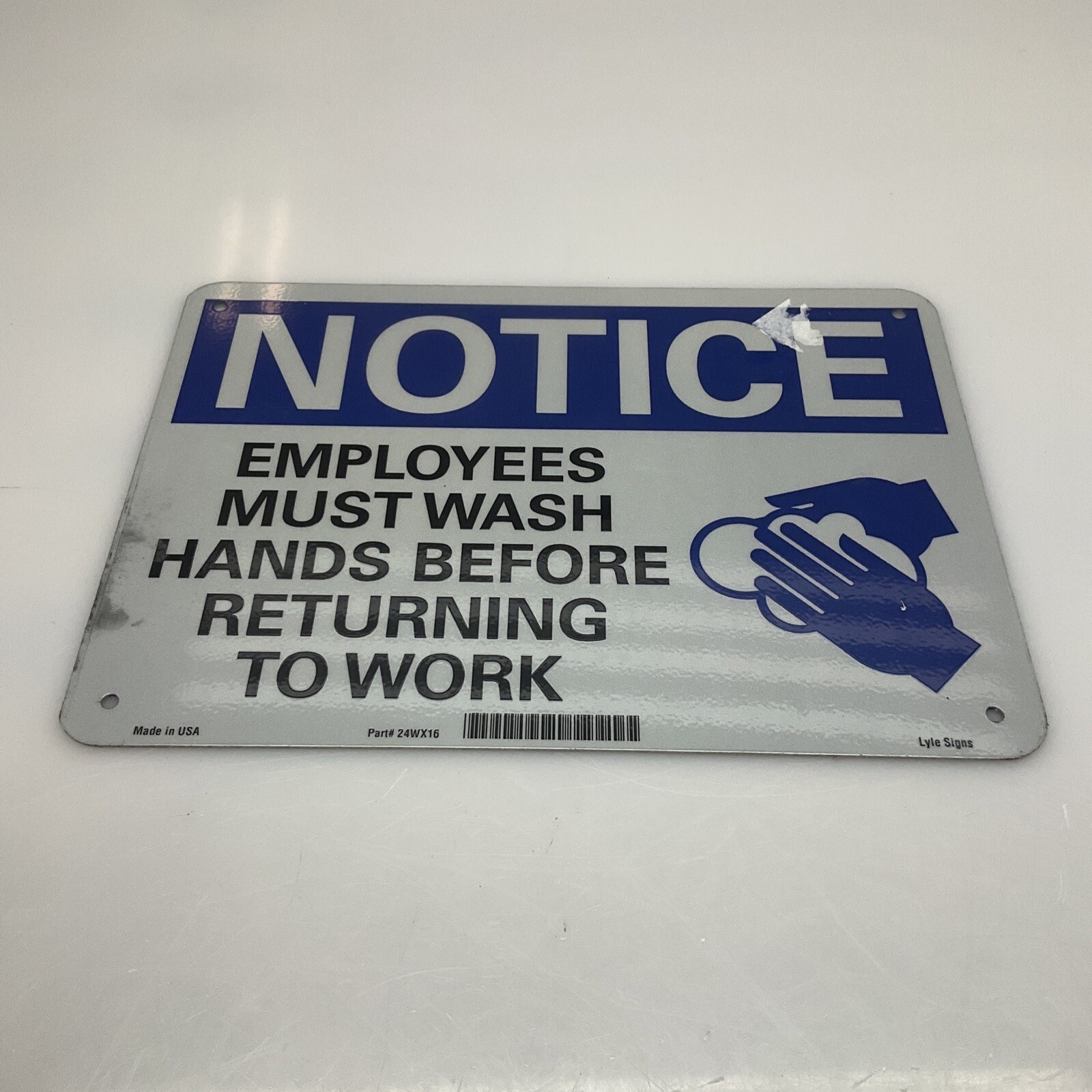 5 Pack Lyle U1-1045-RA_10X7 Employees Must Wash Hands Sohn 7″ x 10″ *DAMAGED