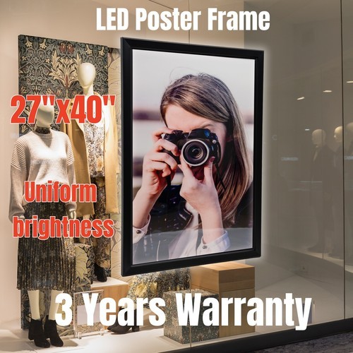 24″x33″/ 24″X36″, 27″ x 40″ LED Backlit Movie Poster Art Picture Frame Light Box