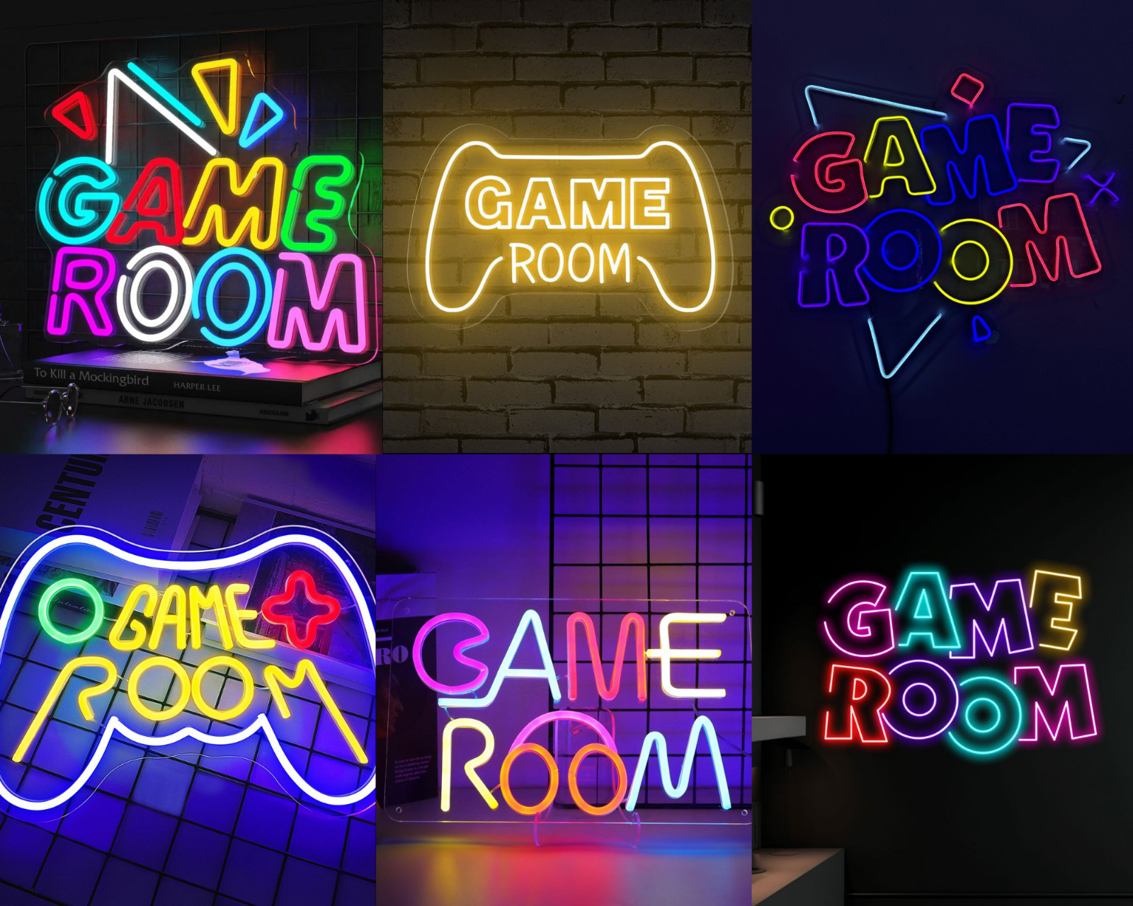 Game Room Neon Sign – LED Gamer Wall Decor for Video Game Room, Bedroom, Mancave