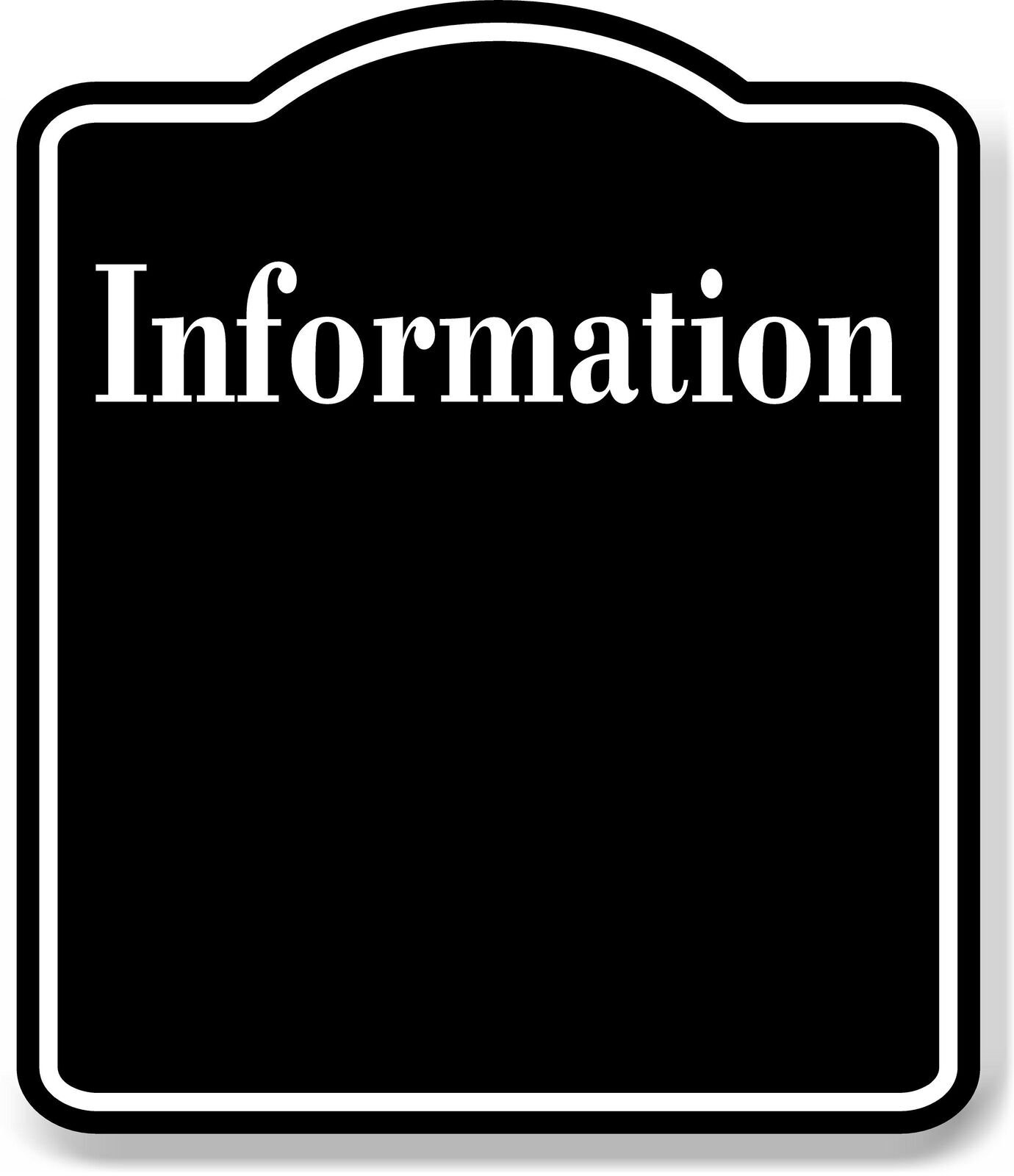 Information BLACK Aluminum Composite Sign