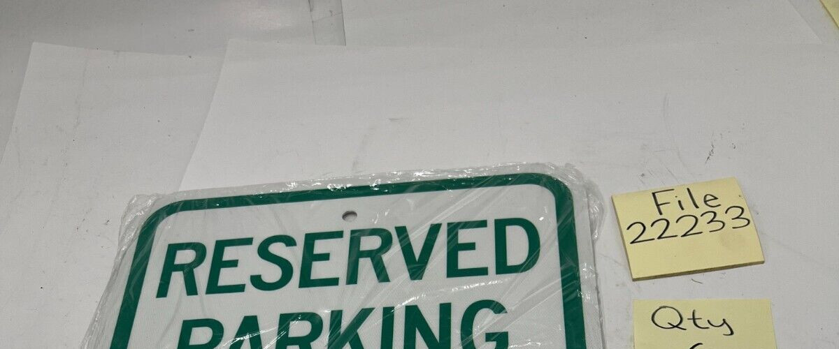 (QTY 2) SmartSign “Reserved Parking” Handicap Parking Sign Bi-Arrow 12″ x 18″