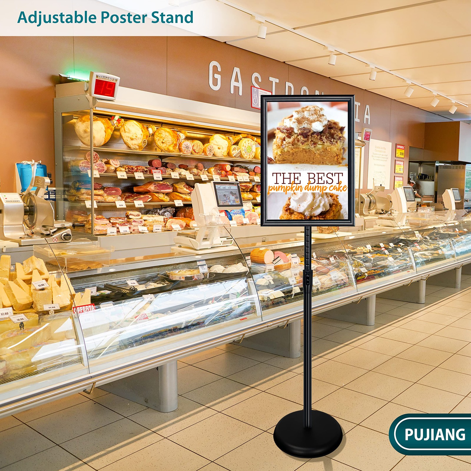 PUJIANG 6Packs 11×17 Inch Adjustable Sign Holder Poster 11″x17″ 6pack, Black