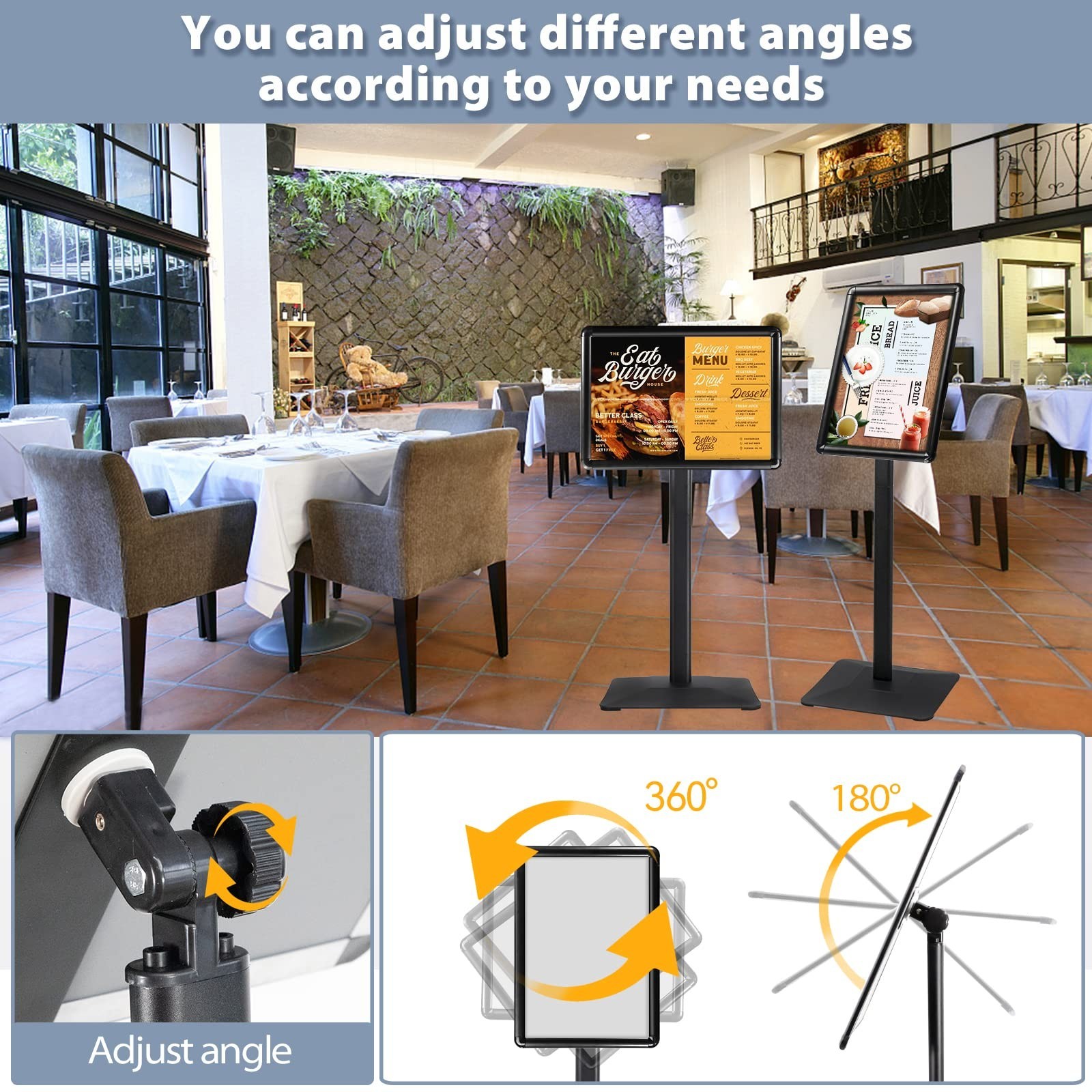 Heavy-duty Poster Stand Holder 11″x 17″ Pedestal Floor Standing Sign Holder V…