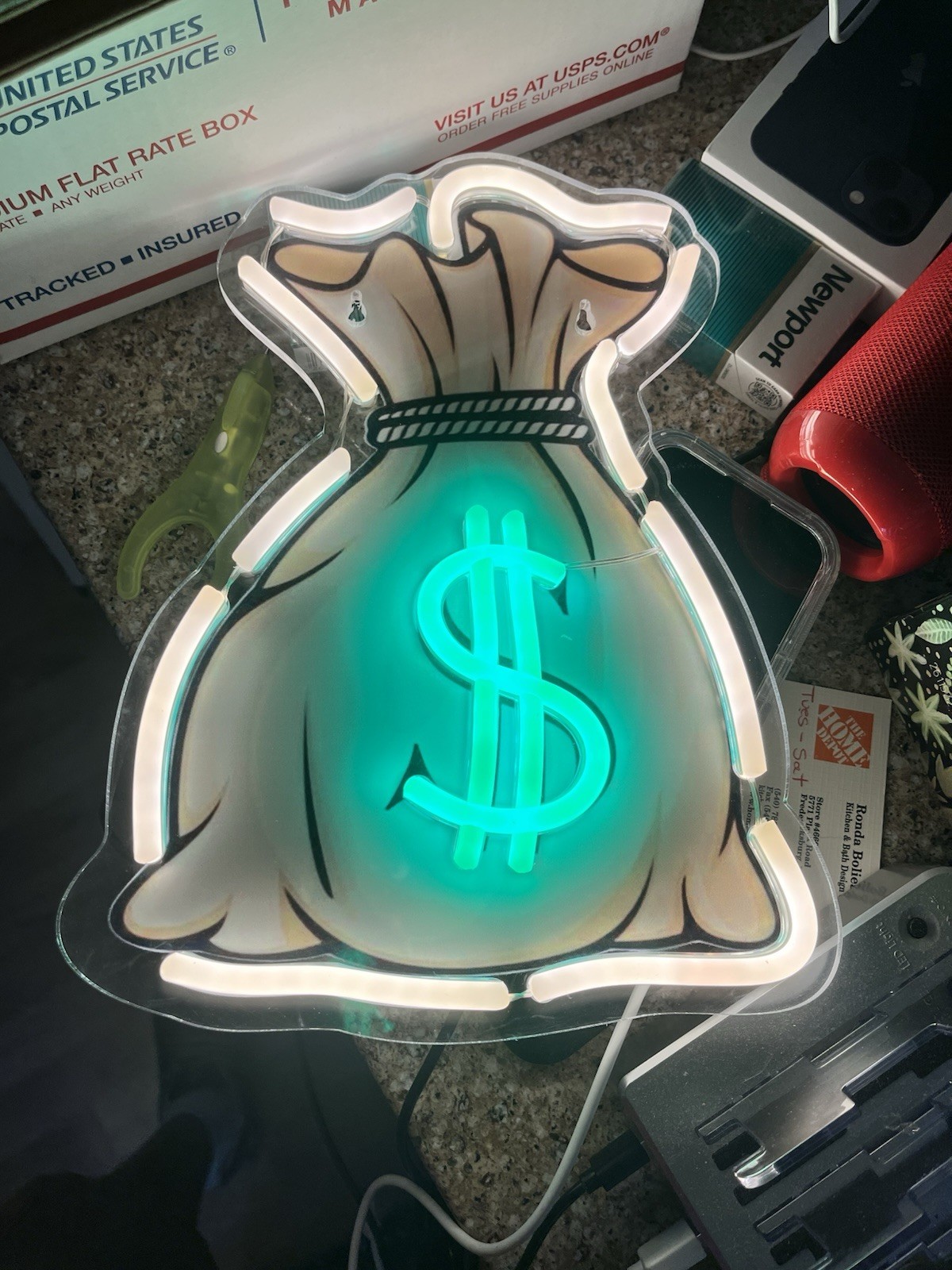 Cash LED Sign 11” X 9” With USB Power Coord
