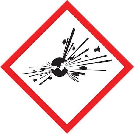 ACCUFORM LZH613EV5 Label, Exploding Bomb, 2×2 In, Poly, 500Roll
