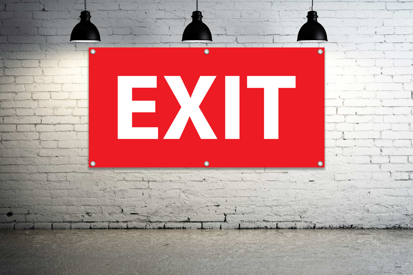 EXIT Generic Vinyl Banner Sign Leaving Exiting Guidance Signage Salida Aviso