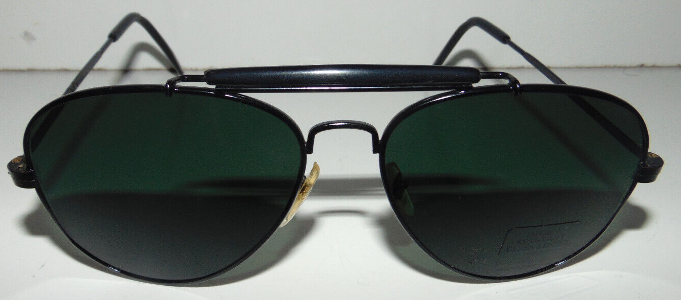 Vintage BLACK Aviator 1980’s Sunglasses Made In Taiwan 80s Glasses NEW
