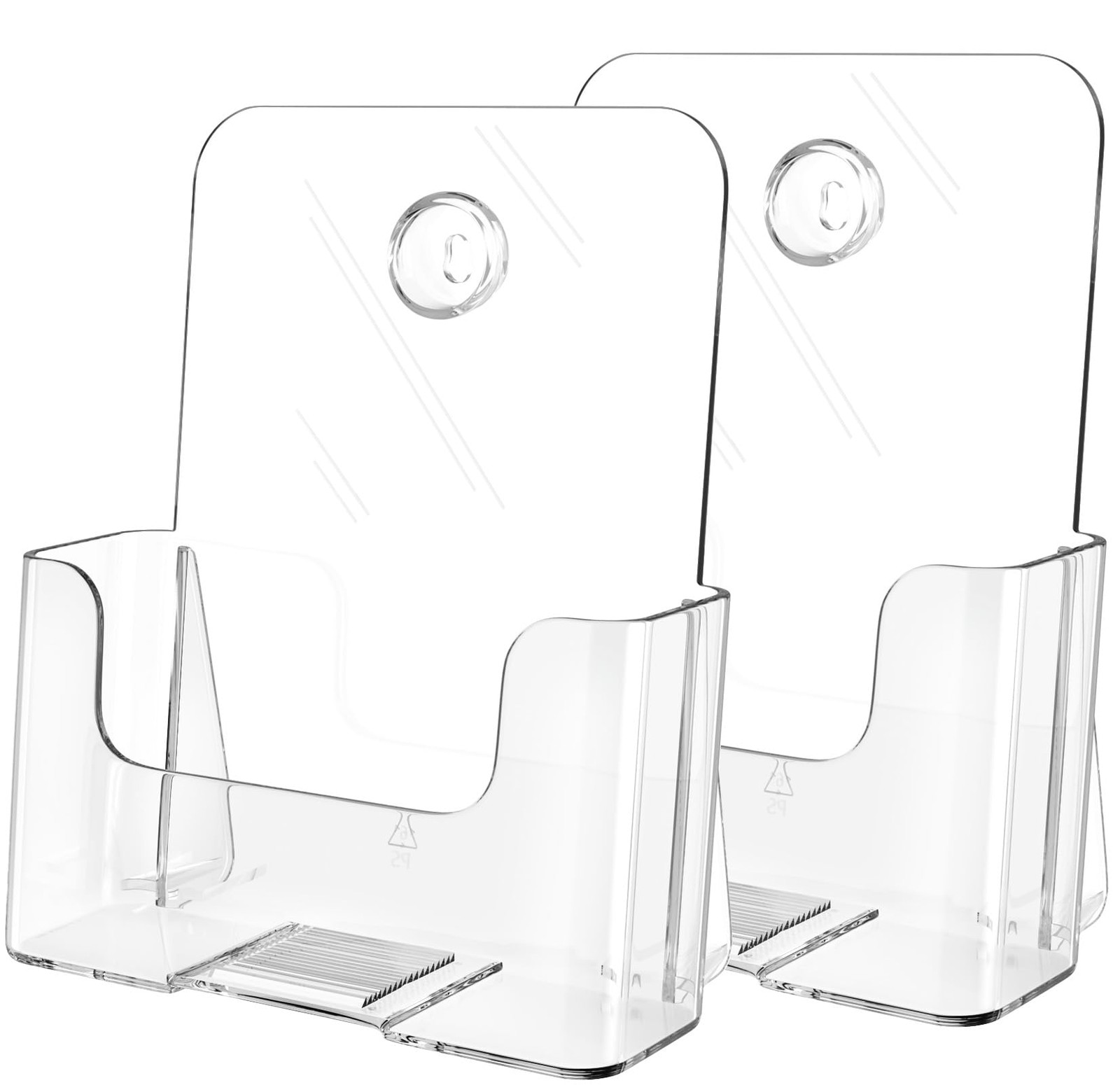 MaxGear Acrylic Brochure Holder 6 x 8 inch, Display Stand 6″x9″-2 pack, clear