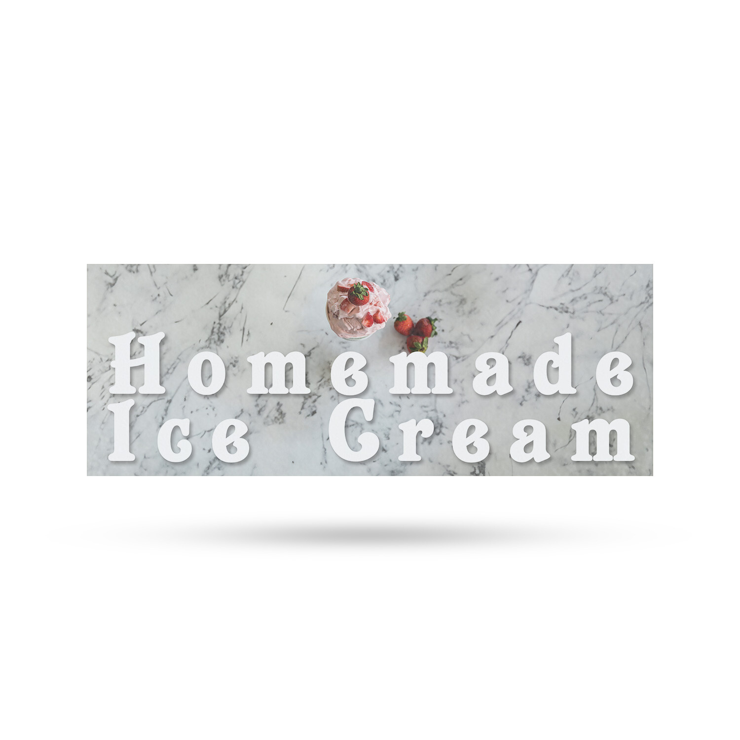 Homemade Ice Cream Vinyl Decal Freshly Made Treats Local Shops Delicious