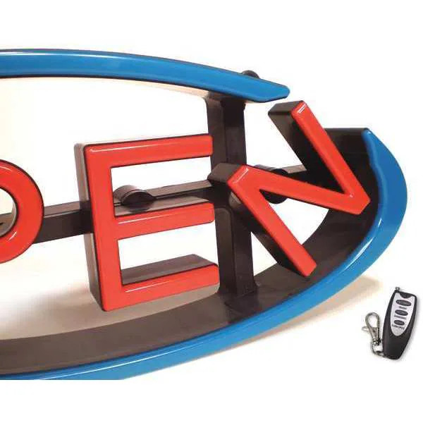 LED Open Sign, Red/Blue, 2 3/4 in W, 9 in H VH-01-RL VH-01-RL 837364008027