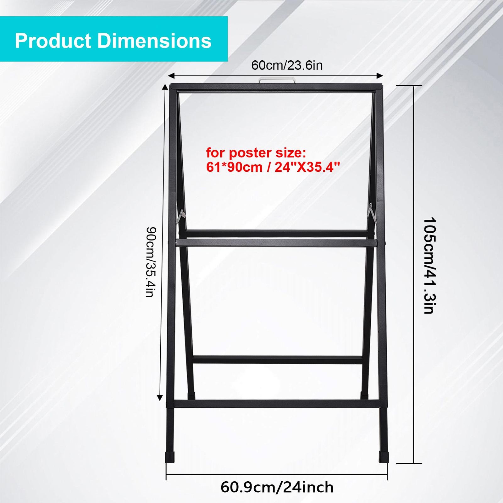 A Frame Sidewalk Sign, Heavy Duty Sandwich Board Signs 24×36 in