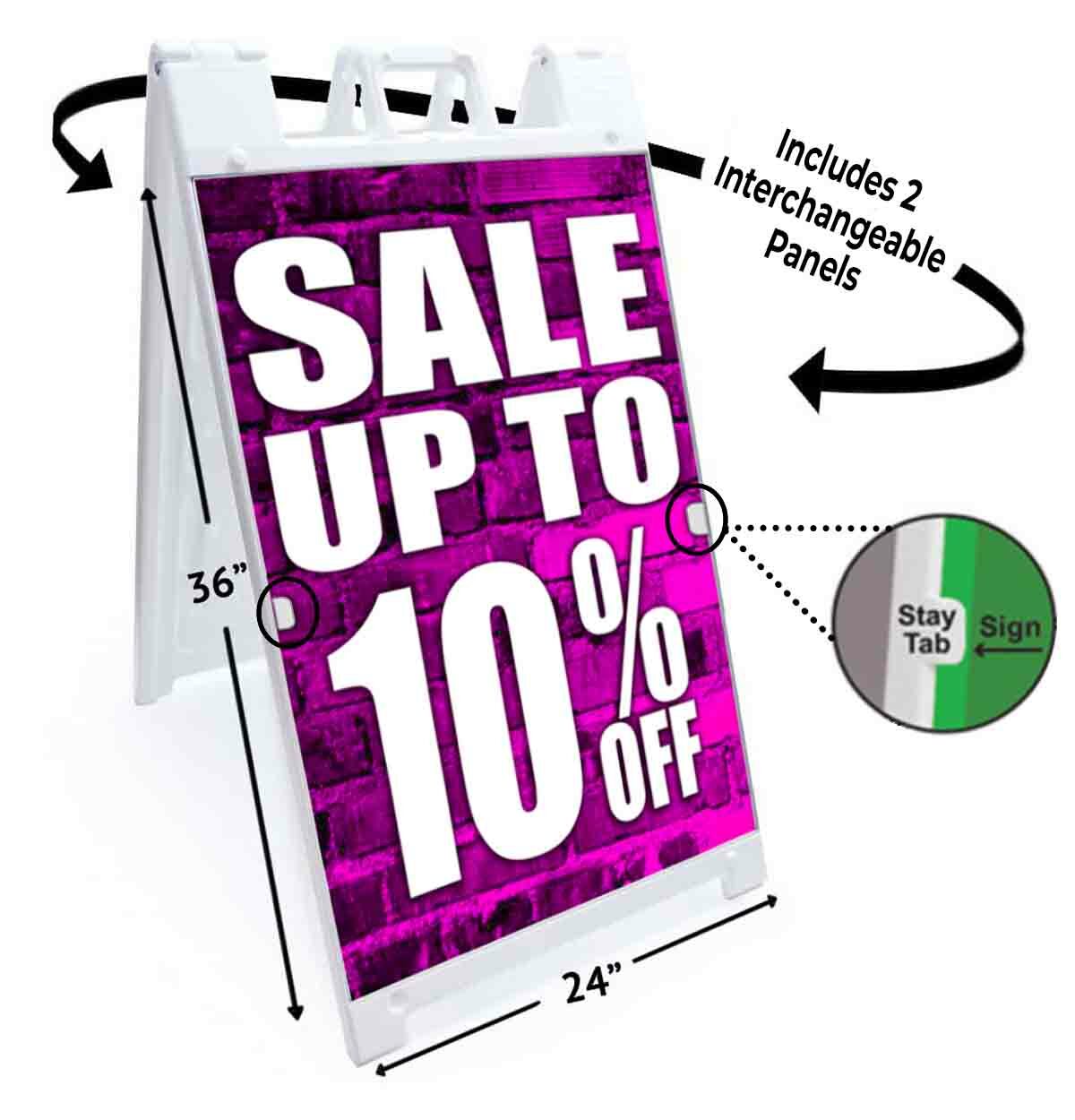 SALE UP TO 10 % OFF Signicade 24×36 Aframe Sidewalk Sign Banner Decal