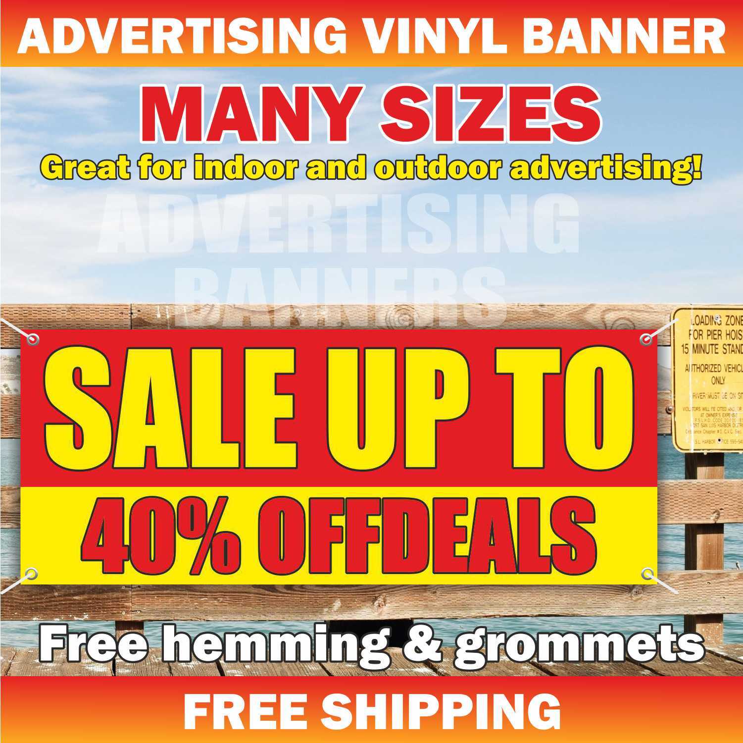 SALE UP TO 40% OFFDEALS Advertising Banner Vinyl Mesh Sign fix sale price shop