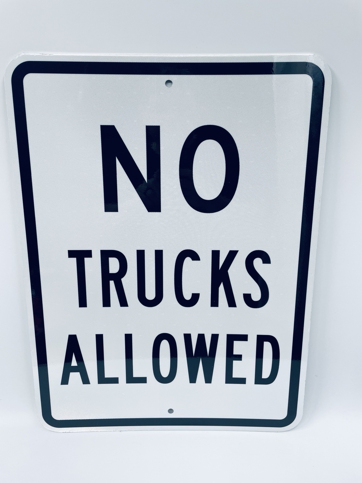 Parking Lot Sign No Trucks Allowed Heavy Gauge 80 mil Thick Aluminum Sign 18X24