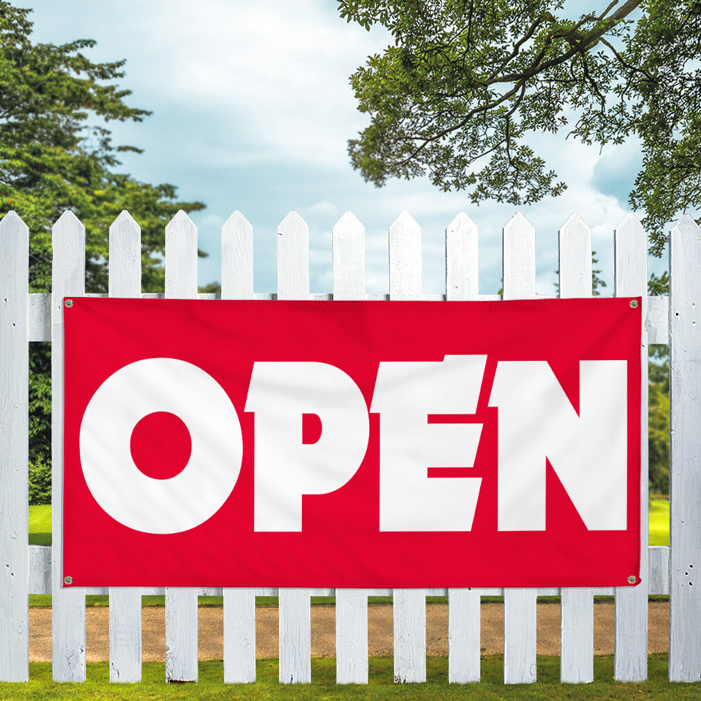 Vinyl Banner Multiple Sizes Open Outdoor Advertising Printing M Business Outdoor