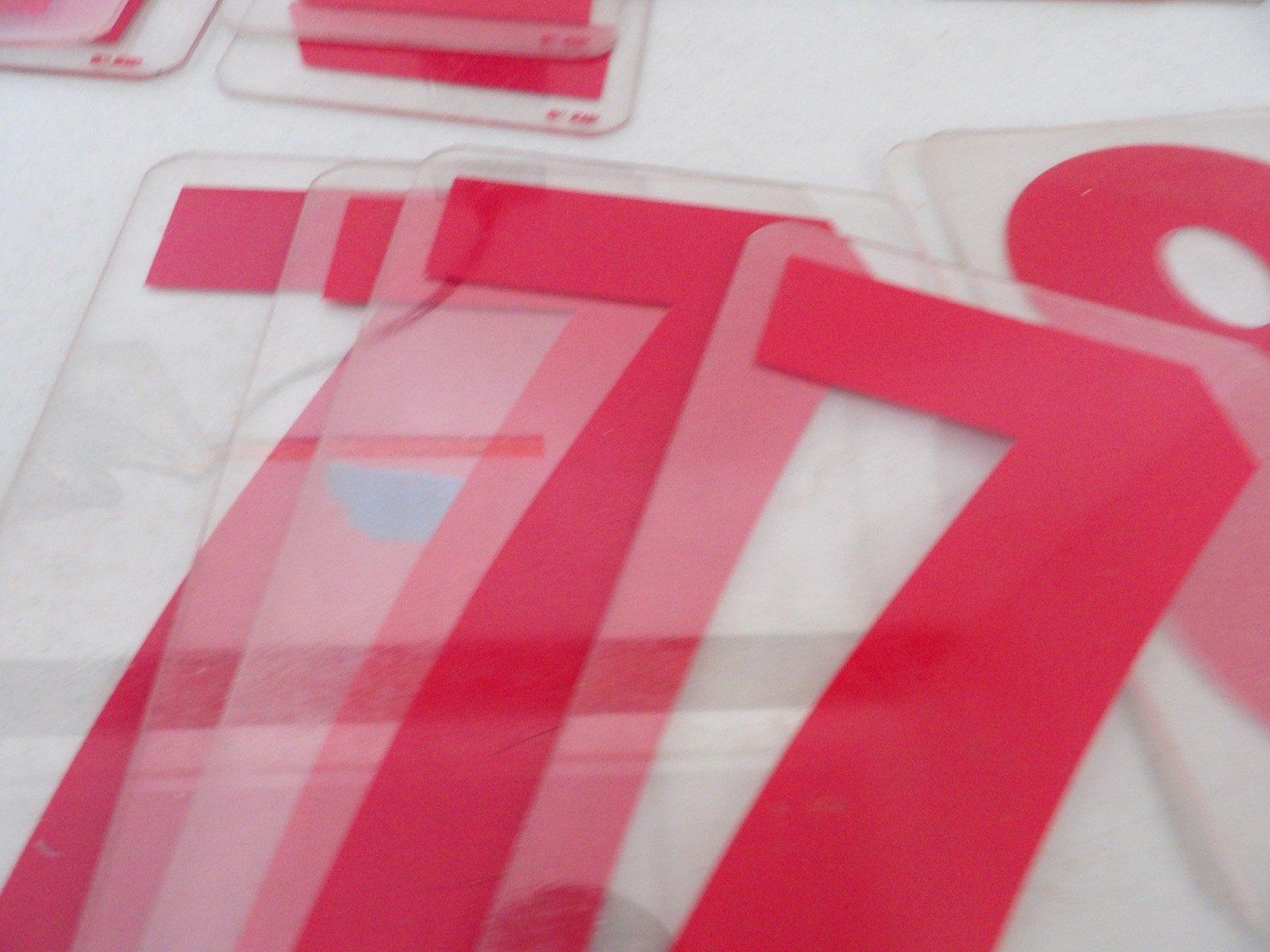 Lot of 6″ Tall Red Marquee Sign Hard Plastic Numbers ( Zip Brand )