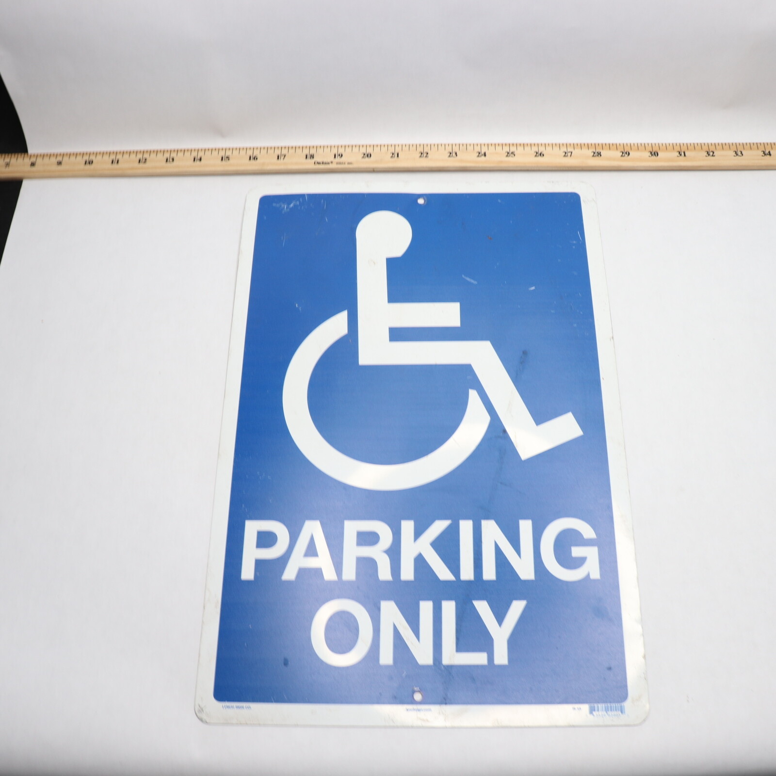 Lynch Signs Co Accessible Parking Only Sign Printed Plastic 12″ x 18″ – Scuffed