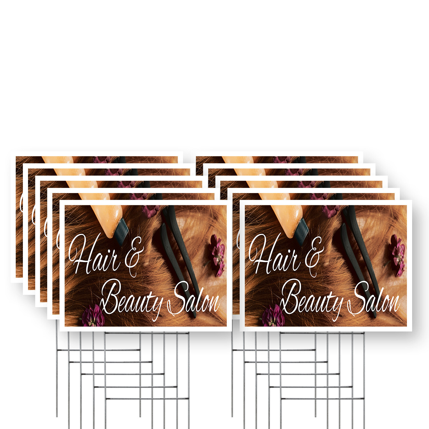 Hair & Beauty Salon Yard Sign Professional Stylists, New Looks, Quality Service