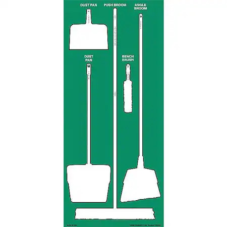 Zoro Select Gpsb407 Store-Boards, 68X30 In, White/Green, Ultra Aluma-Lite,