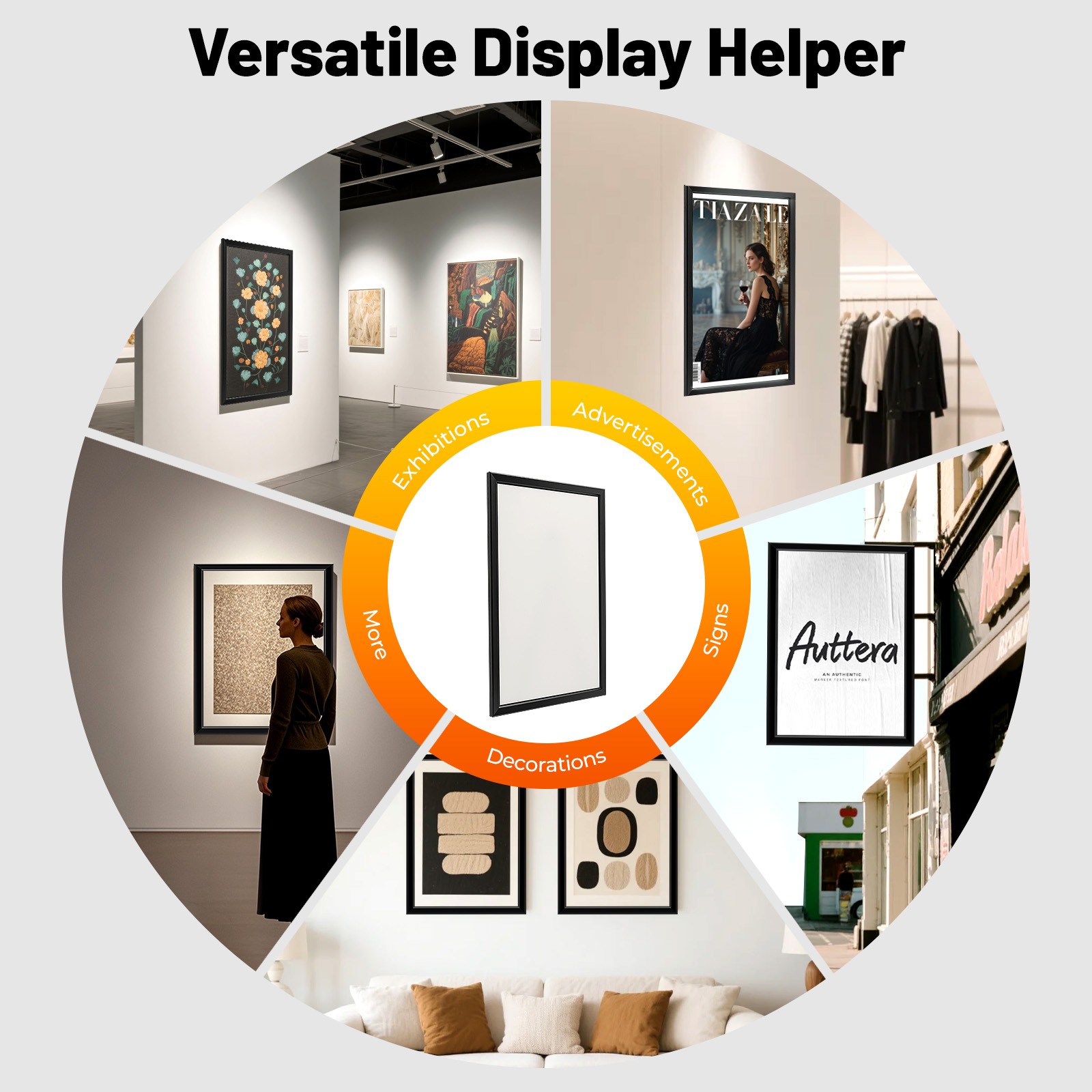 LED Light Box Movie Poster Display 23.6×35.8″ Advertising Frame Store Wall Mount