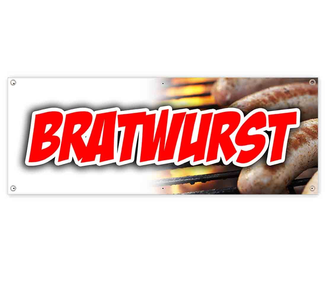 BRATWURST CLEARANCE BANNER Advertising Vinyl Flag Sign INV