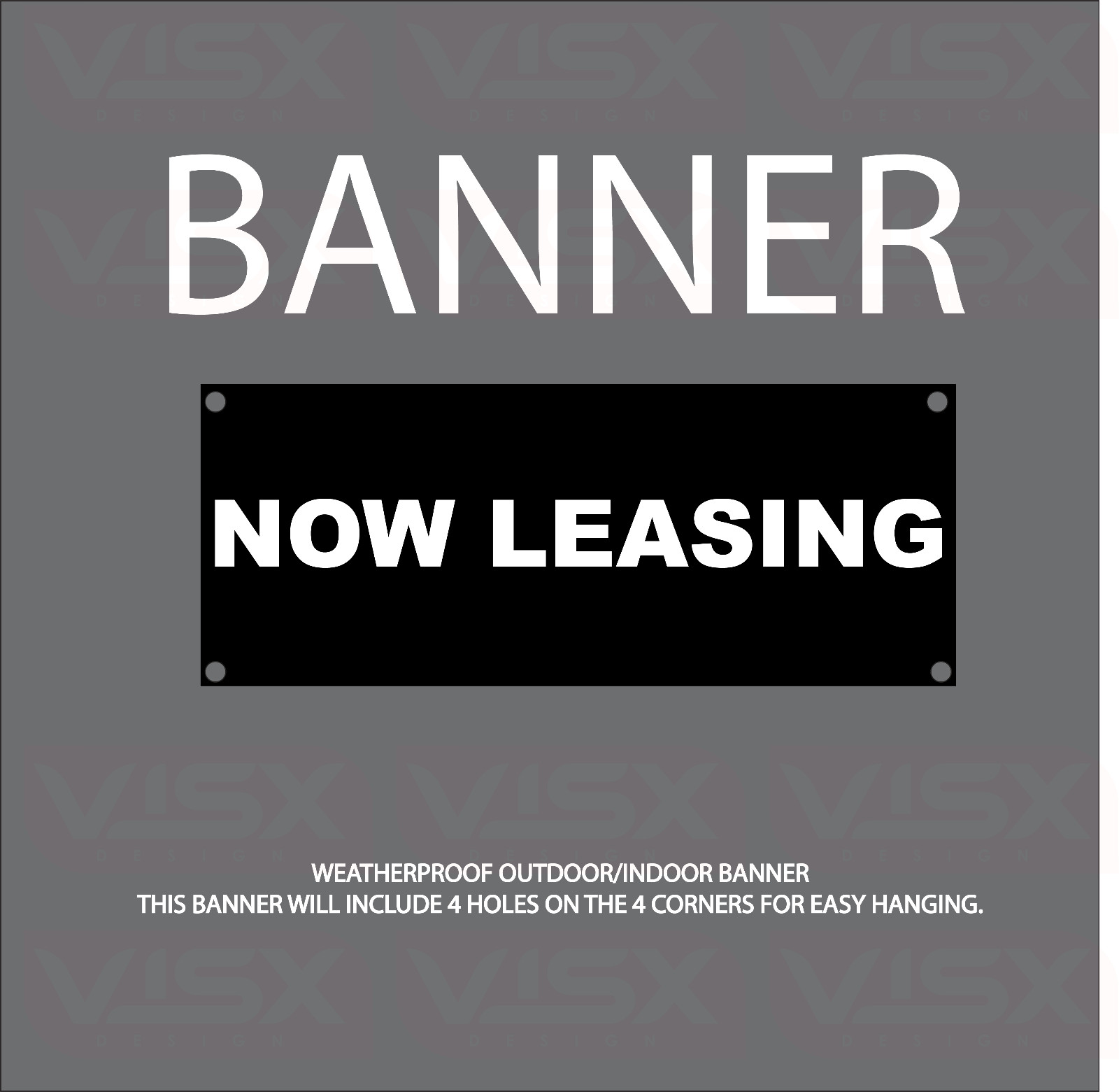 Now leasing VINYL Banner Flag Outdoor indoor USA Sign Business Yard Office Store