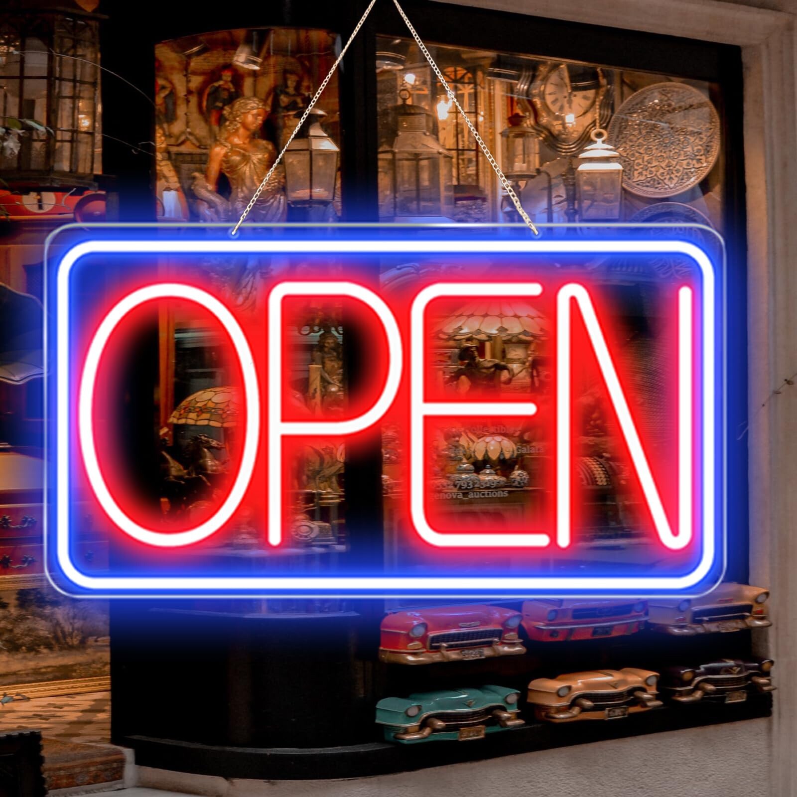 Open Signs for Business 16.5″X 9″Bright LED Neon USB Power Adjustable Brightness