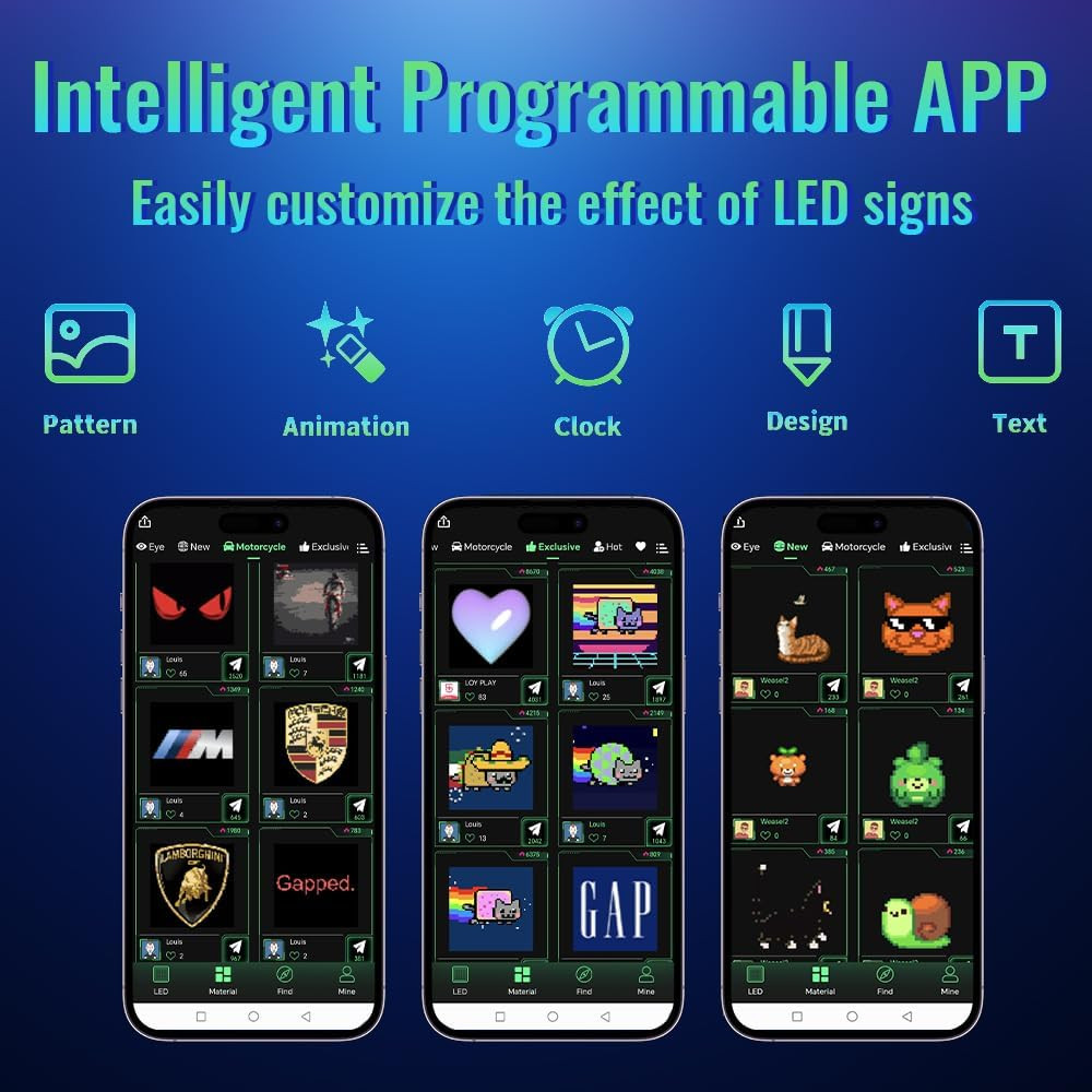 2PCS Programmable LED Devil Eyes for Car Windshield with App Control
