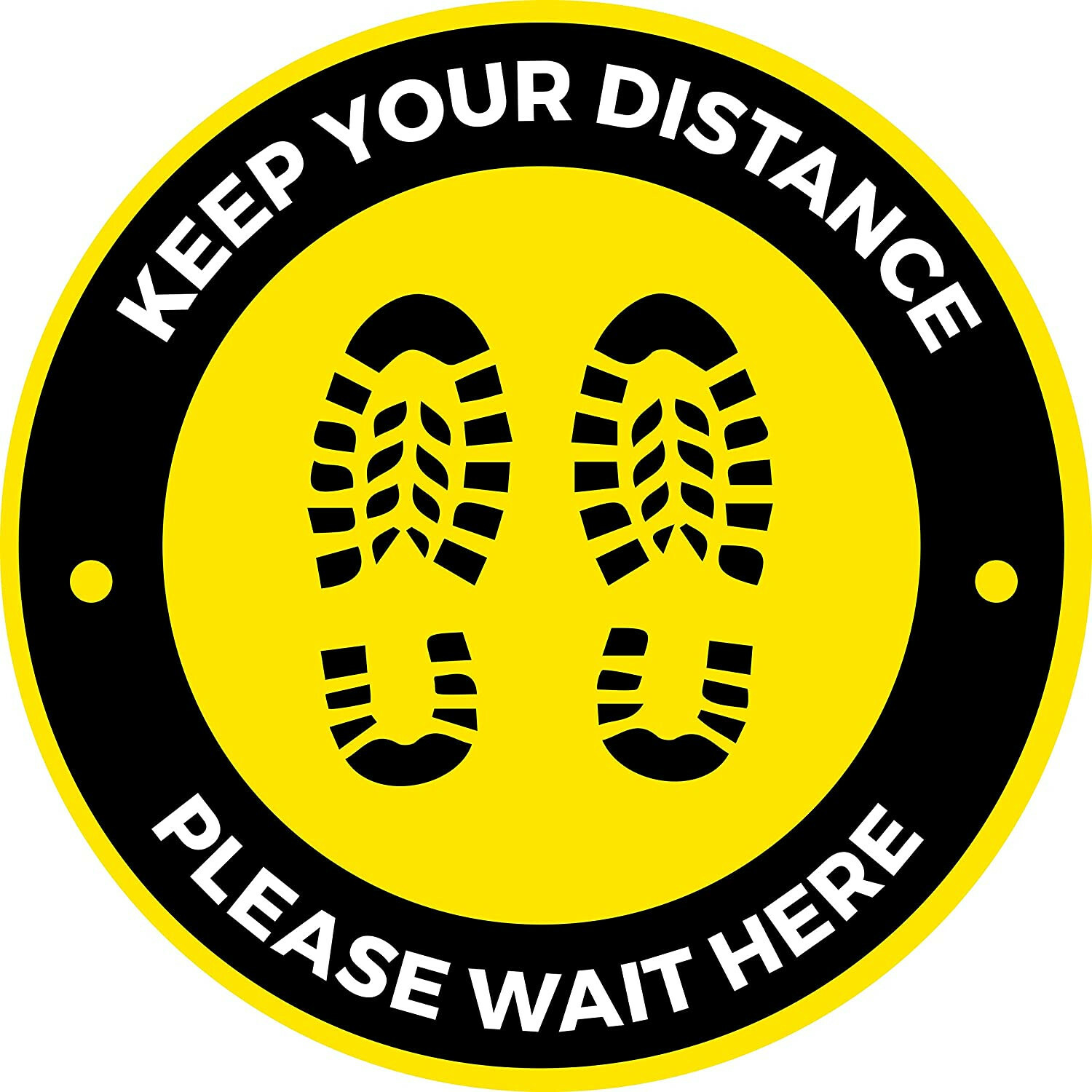 10 Pack Social Distancing Floor Decals – 11″ Commercial Grade Removable Sticker
