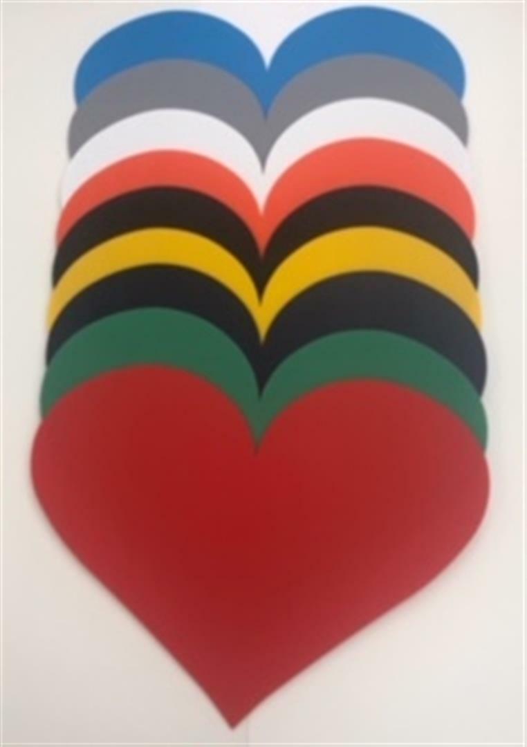 (10-Pack) Silver Heart-Shaped Corrugated Plastic – 4mm – 17.5″ x 23.875″