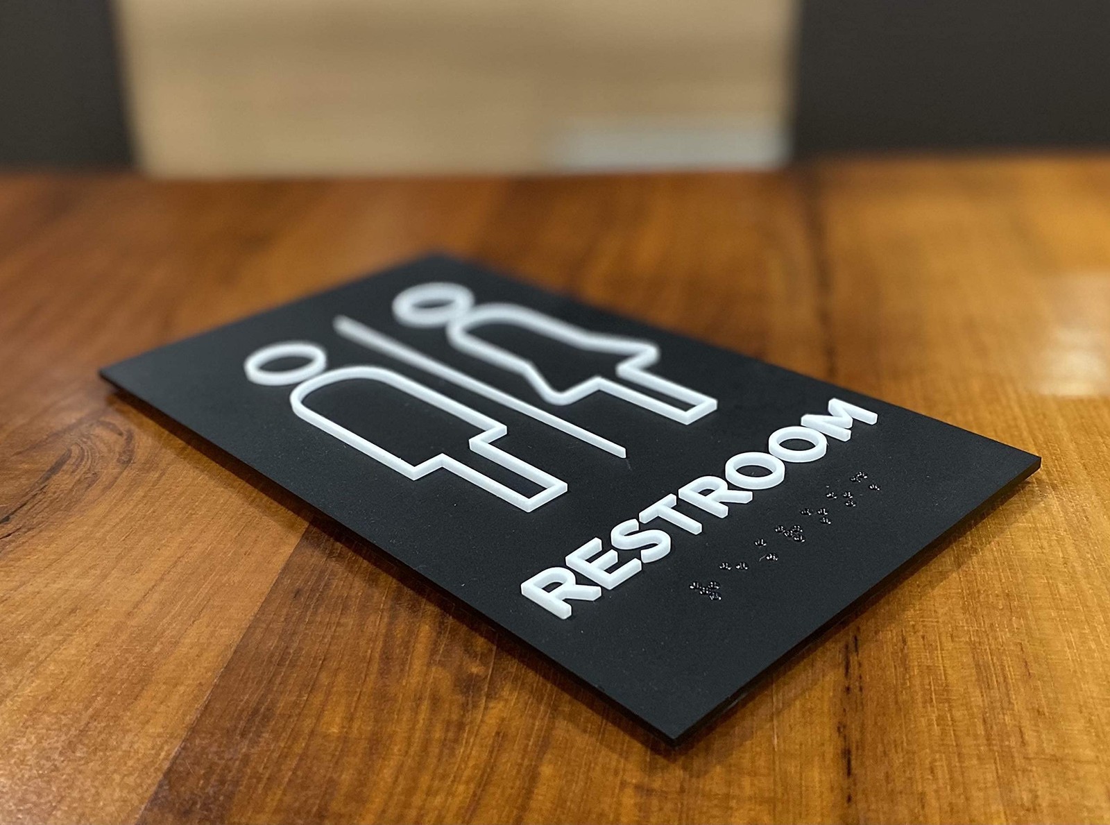 Premium All Gender Restroom Signs Unisex Bathroom Door Modern Toilet Decor