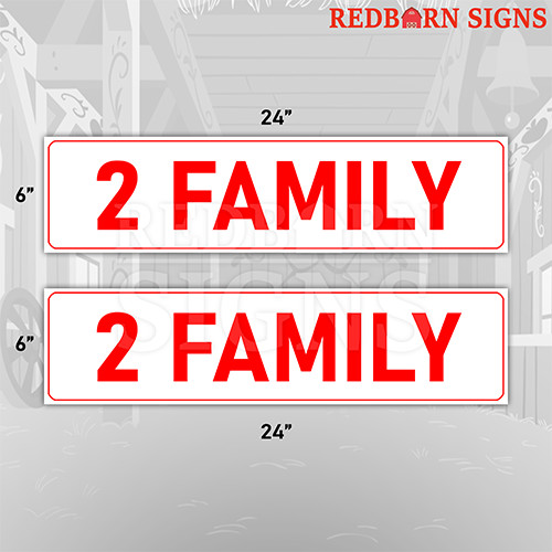 2 Family 6″x24″ REAL ESTATE RIDER SIGNS Double Sided 2PK – Visible & Durable