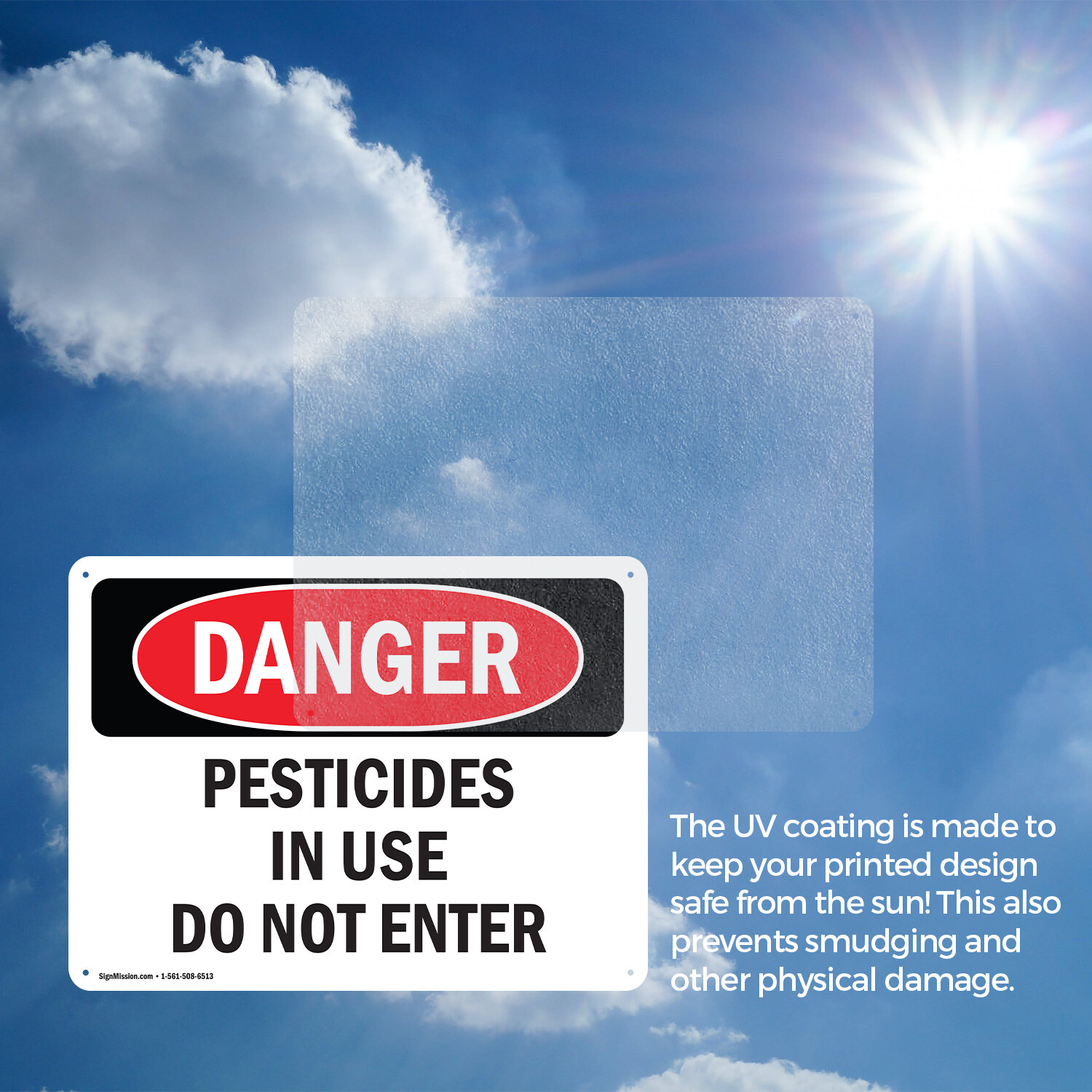 (2 Pack) Pesticides In Use Do Not Enter OSHA Danger Sign Decal Metal Plastic