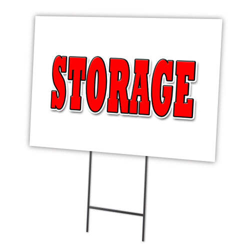 Storage Yard Sign & Stake outdoor plastic coroplast window
