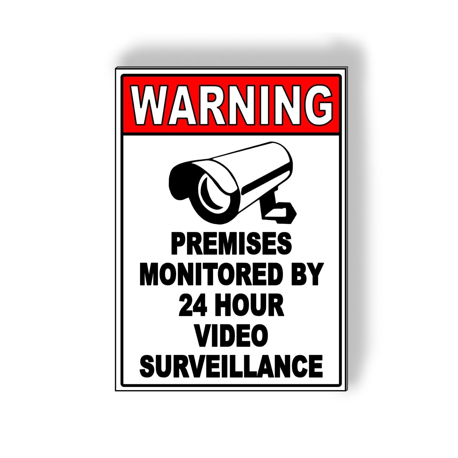 Premises Monitored By 24 Hour Video Surveillance Metal Sign security cctv S031