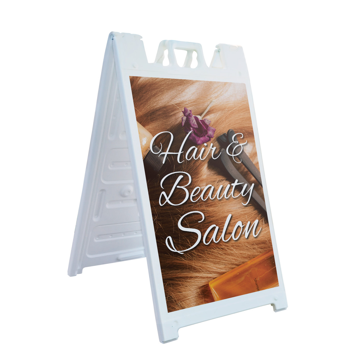 Hair and Beauty Salon Heavy Duty A-Frame Sidewalk Sign Professional Stylists New