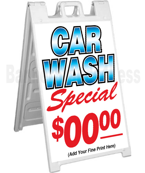 Signicade A-Frame Sign Sidewalk Sandwich Pavement Sign – CAR WASH SPECIAL custom