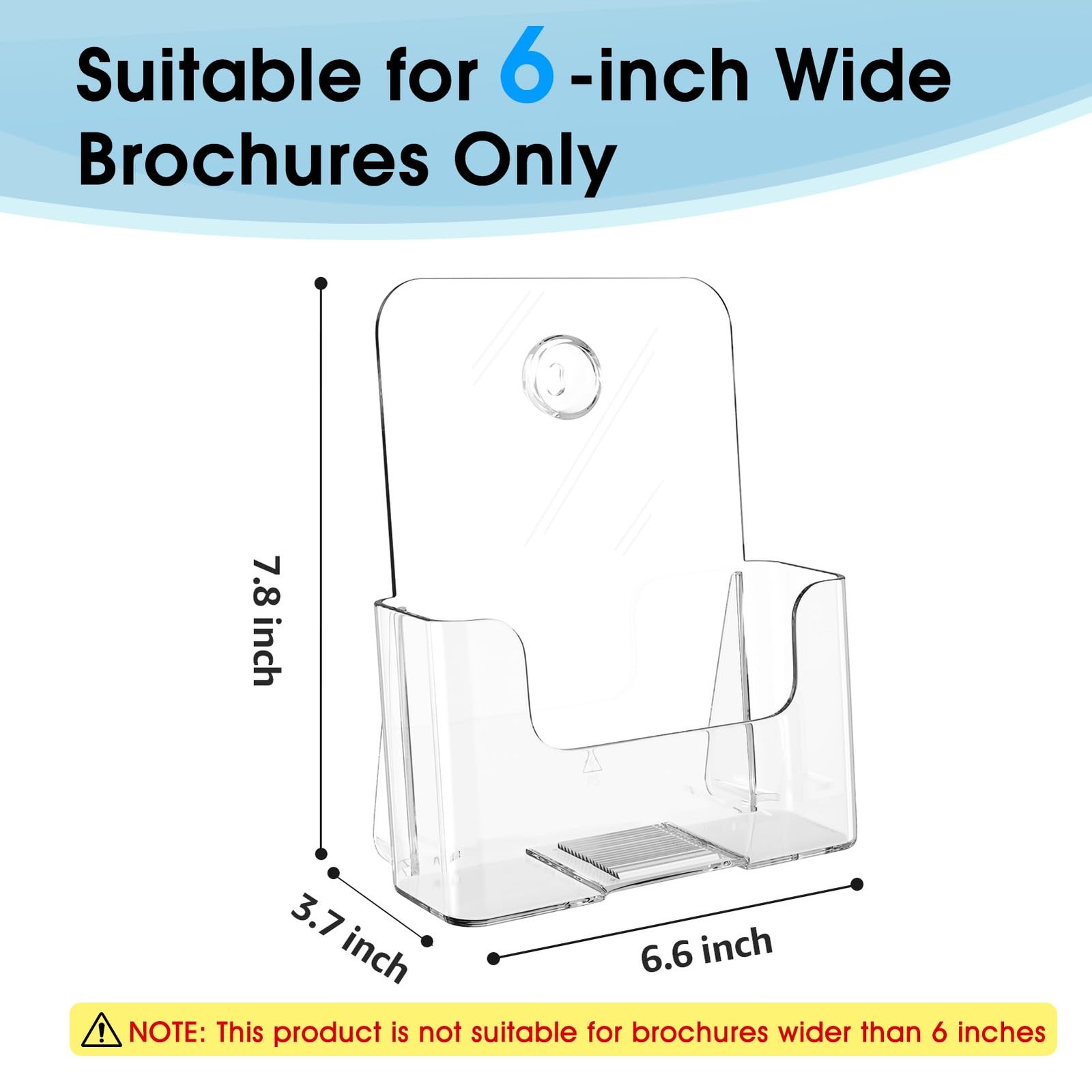 MaxGear Acrylic Brochure Holder 6 x 8 inch, Display Stand 6″x9″-2 pack, clear