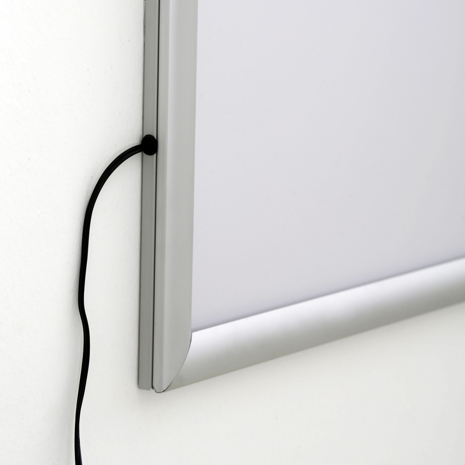 LED Backlit Poster Frame, Wall Mount Black/Silver Aluminum Photo/Sign Holder