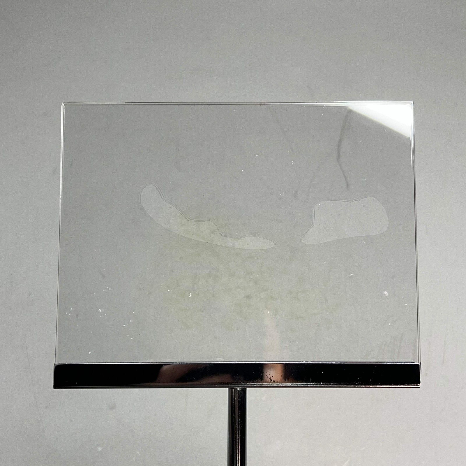(10 PACK) Acrylic Merchandise Sign Holder W/ Rack Clamp 7″ x 5.5″ Chrome/Clear