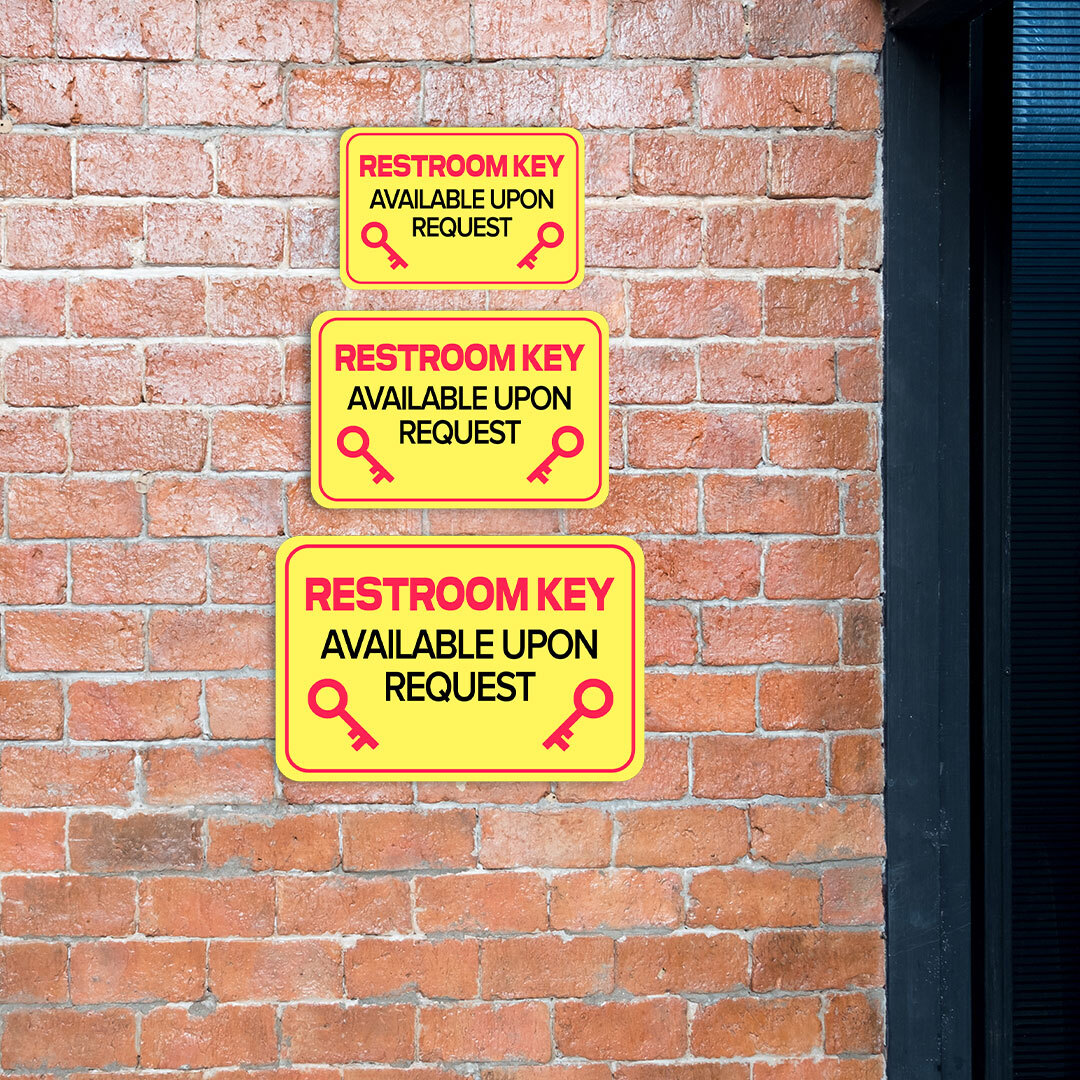 Classic Framed Plus Restroom Key Available Upon Request Door or Wall Sign