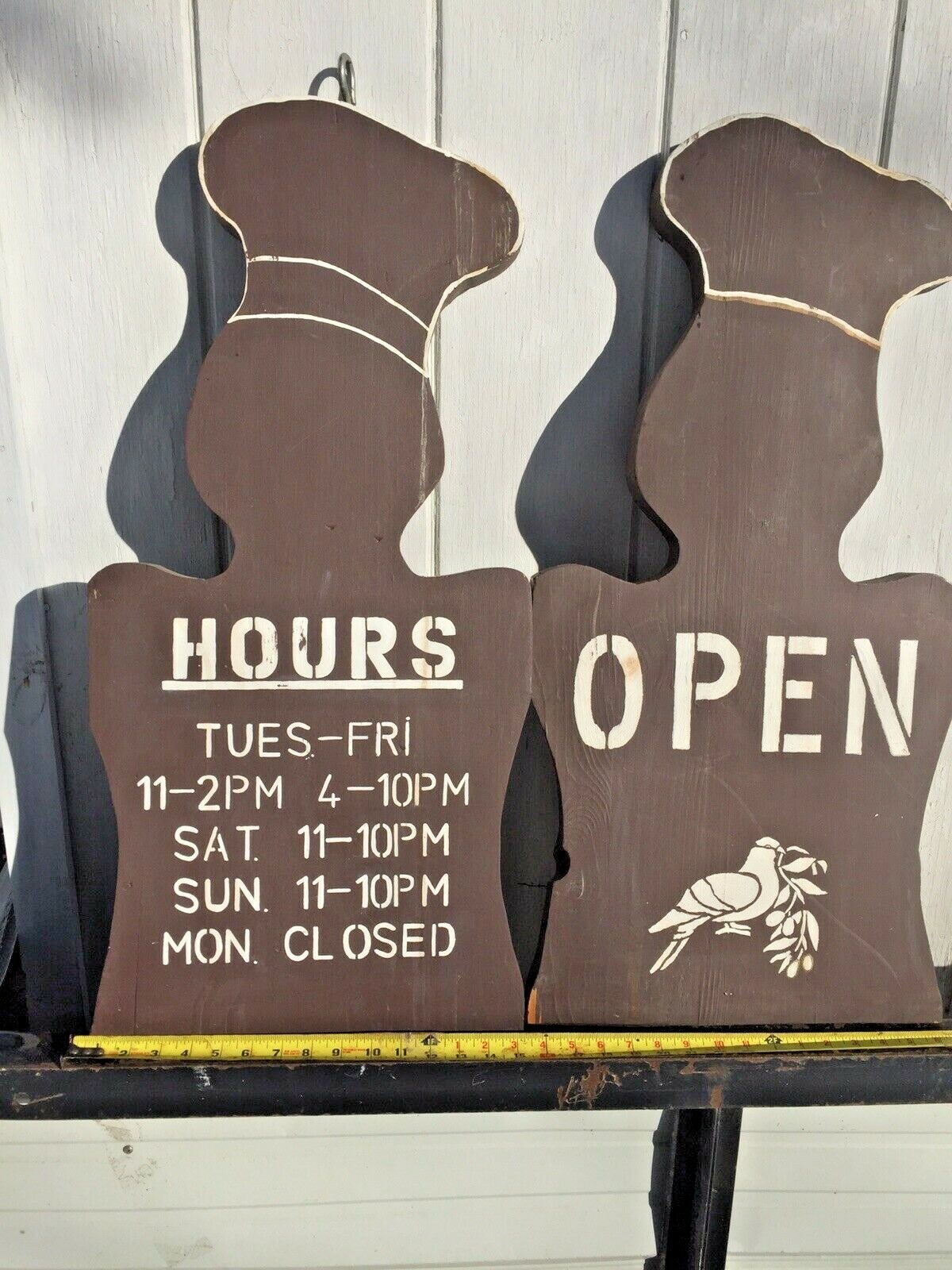 Custom Chef Profile Signs. Urban/Modern/Industrial. Vintage Wood. Commercial.