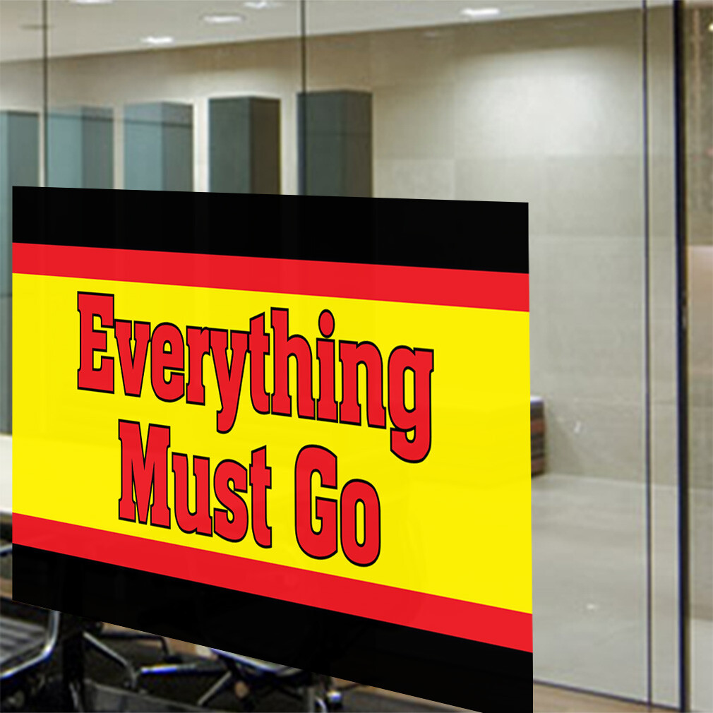 Decal Stickers Everything Must Go Advertising Printing Vinyl Store Sign Label