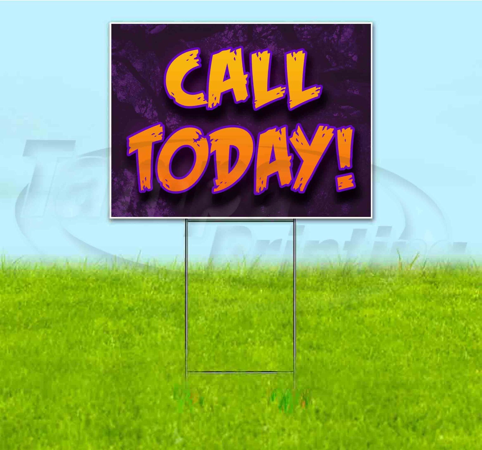CALL TODAY! 18×24 Yard Sign WITH STAKE Corrugated Bandit USA BUSINESS BARBECUE