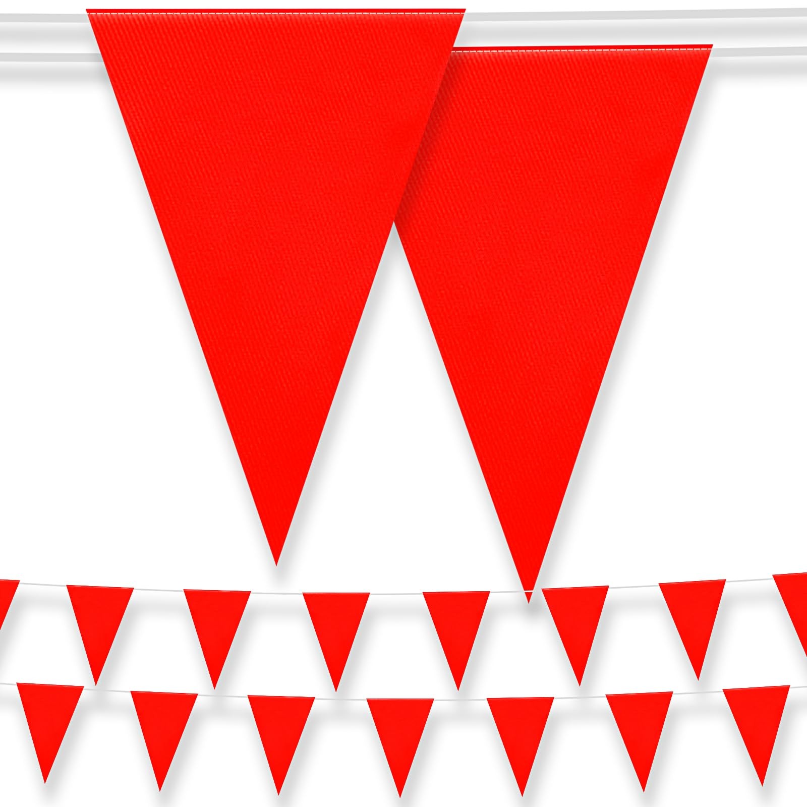 100ft Pennant Safety Flags Outdoor Banner Warning Flagging Banner Marking for…