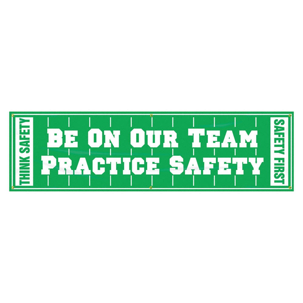ACCUFORM MBR892 Safety Banner,28in x 96in,Poly Sheeting 31A769