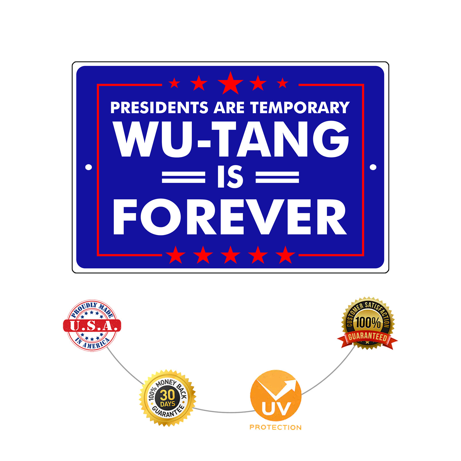 Presidents Are Temporary Wu-Tang Is Forever Office Home Aluminum Metal Sign