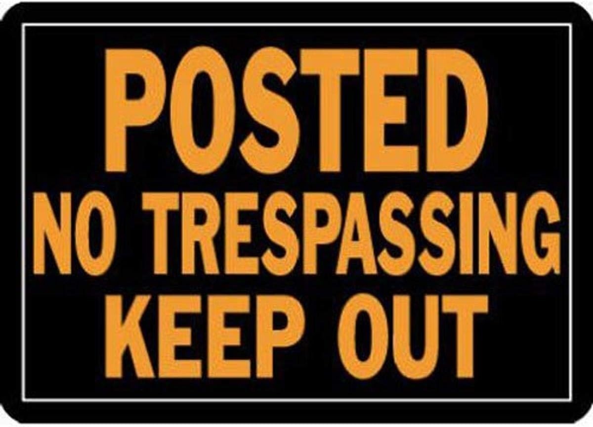Large 14” x 9.5” Aluminum ‘No Trespassing’ Sign for Maximum Visibility Outdoors