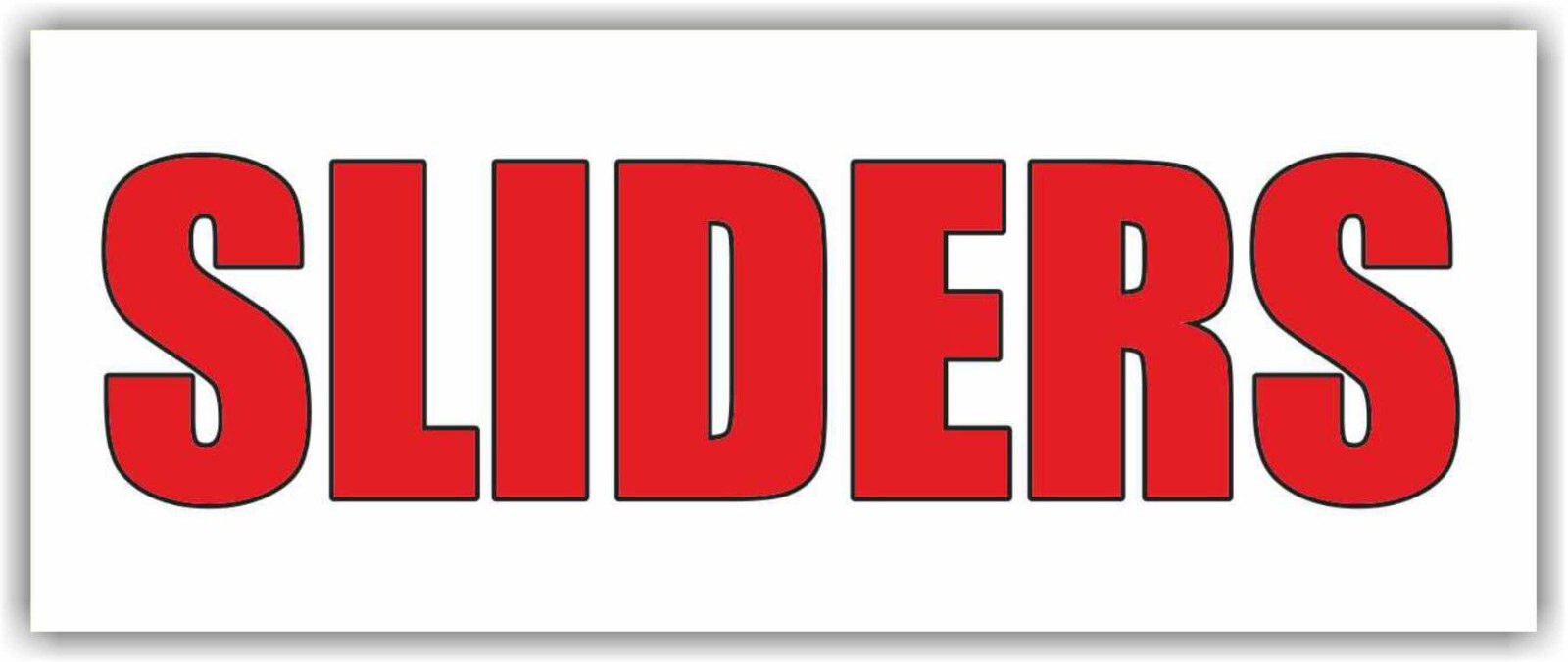 SLIDERS Advertising Banner Vinyl Mesh Sign Steak Cheese Food Bar Burger Buffet